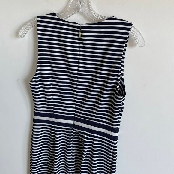 NWT Draper James Navy Striped Ponte Sheath Dress - Picture 5 of 7